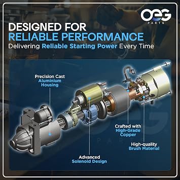 OEG Parts New Starter Compatible with Hyundai Elantra 2007-2012 2.0L, 07-08 Tiburon 10-11 KIA Soul, 07-09 Spectra, 07-10 Sportage 3610023070, 3610023071, 1195922, TM000A37901, SMT0332, 41040012