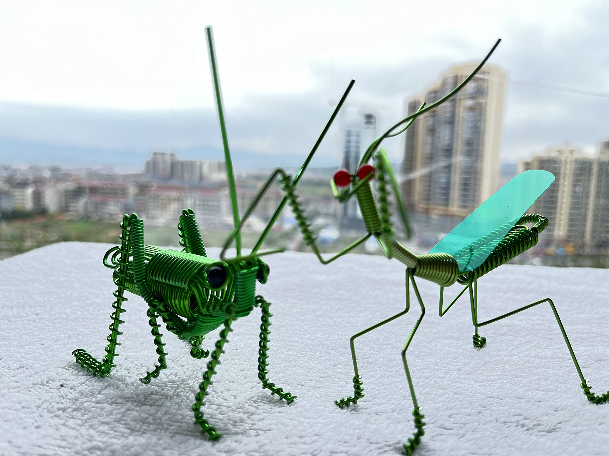 Amazon.co.jp: Reabhpy ハンドクラフト カマキリとグラスホッパー