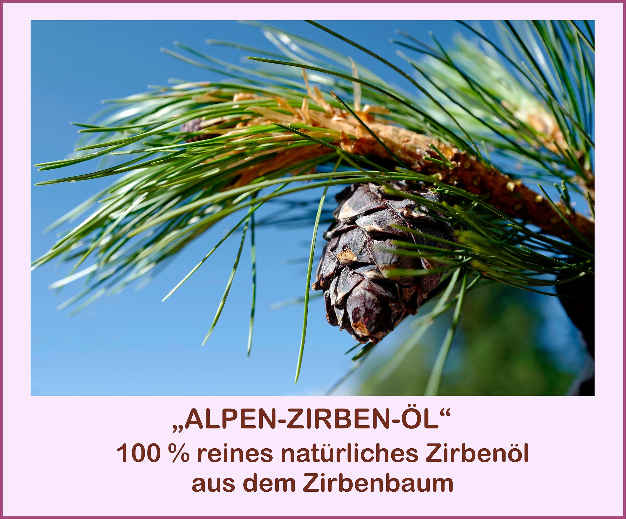 Alpen-Zirbenöl; naturrein, 100% bestes Zirbenöl; (70 ml)