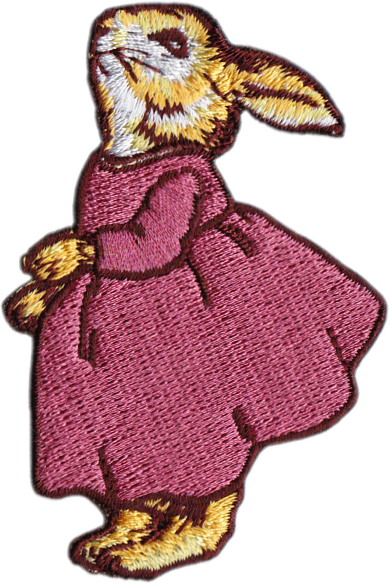 Amazon.com: Embroidered Patch - Vintage 1950s Storybook Bunny Rabbit in  Pink Dress Whimsical Retro Design