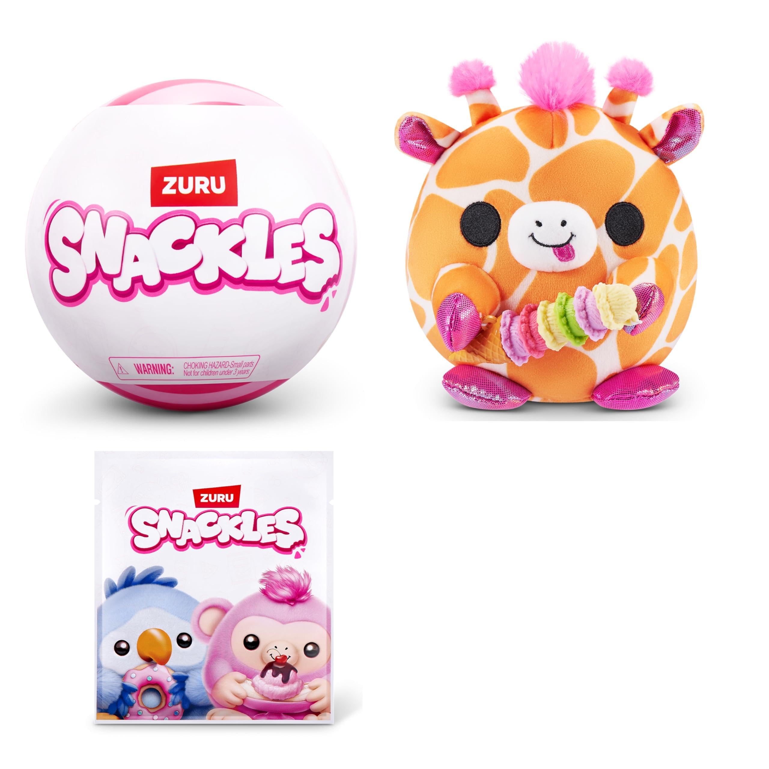 Snackles Non-Licensed Series 1 5-inch Plush by ZURU, Plush with