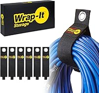 Vista 13 de Correas de almacenamiento resistentes Wrap-It, 33 cm (paquete de 6) - Gancho y bucle organizador de cables de extensión, envoltura de cable, correas