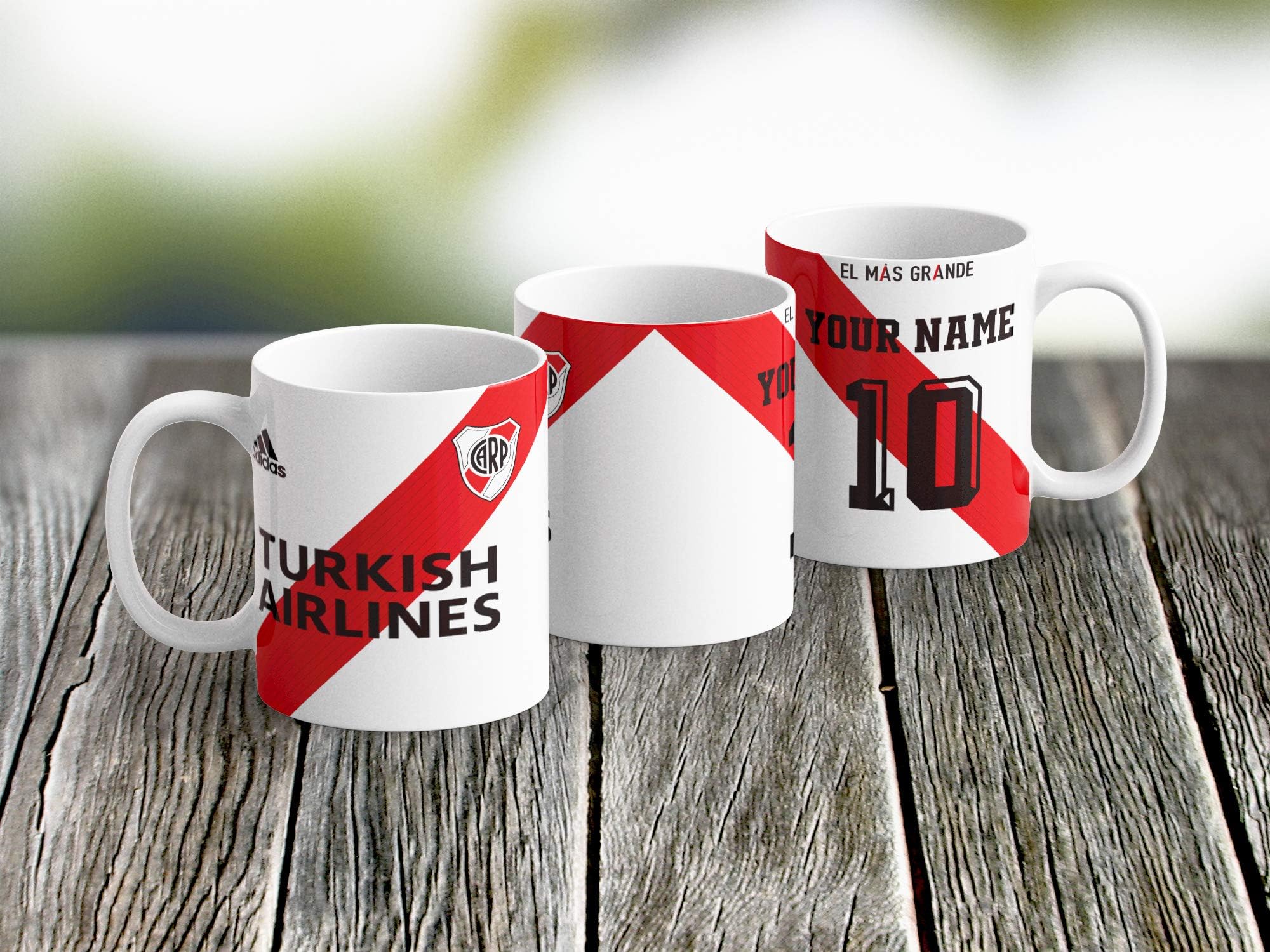 Coffee Mug Cup Argentina Futbol Soccer Football Personalized Jersey Name Number