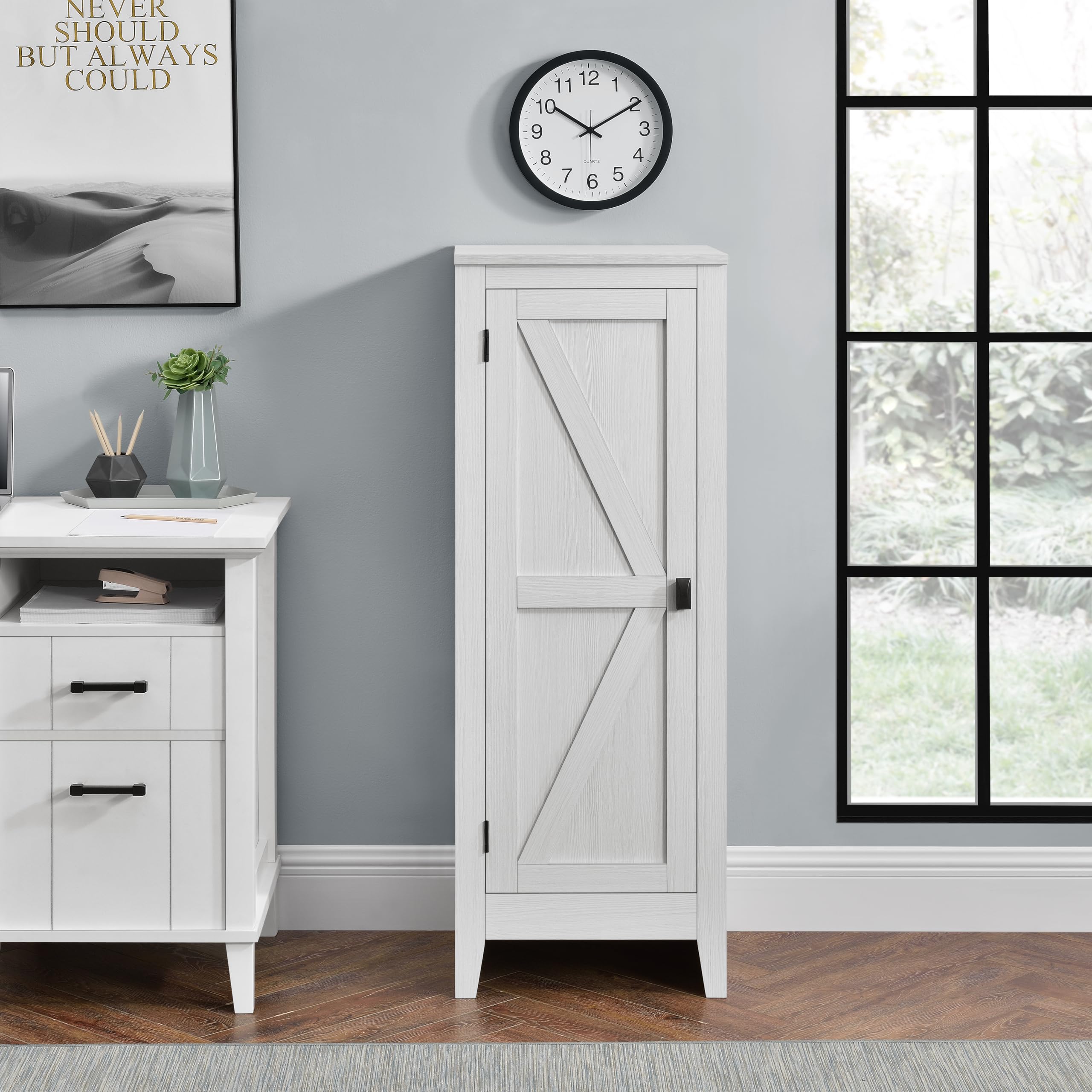 Systembuild Evolution Farmington Storage Cabinet in Ivory Pine