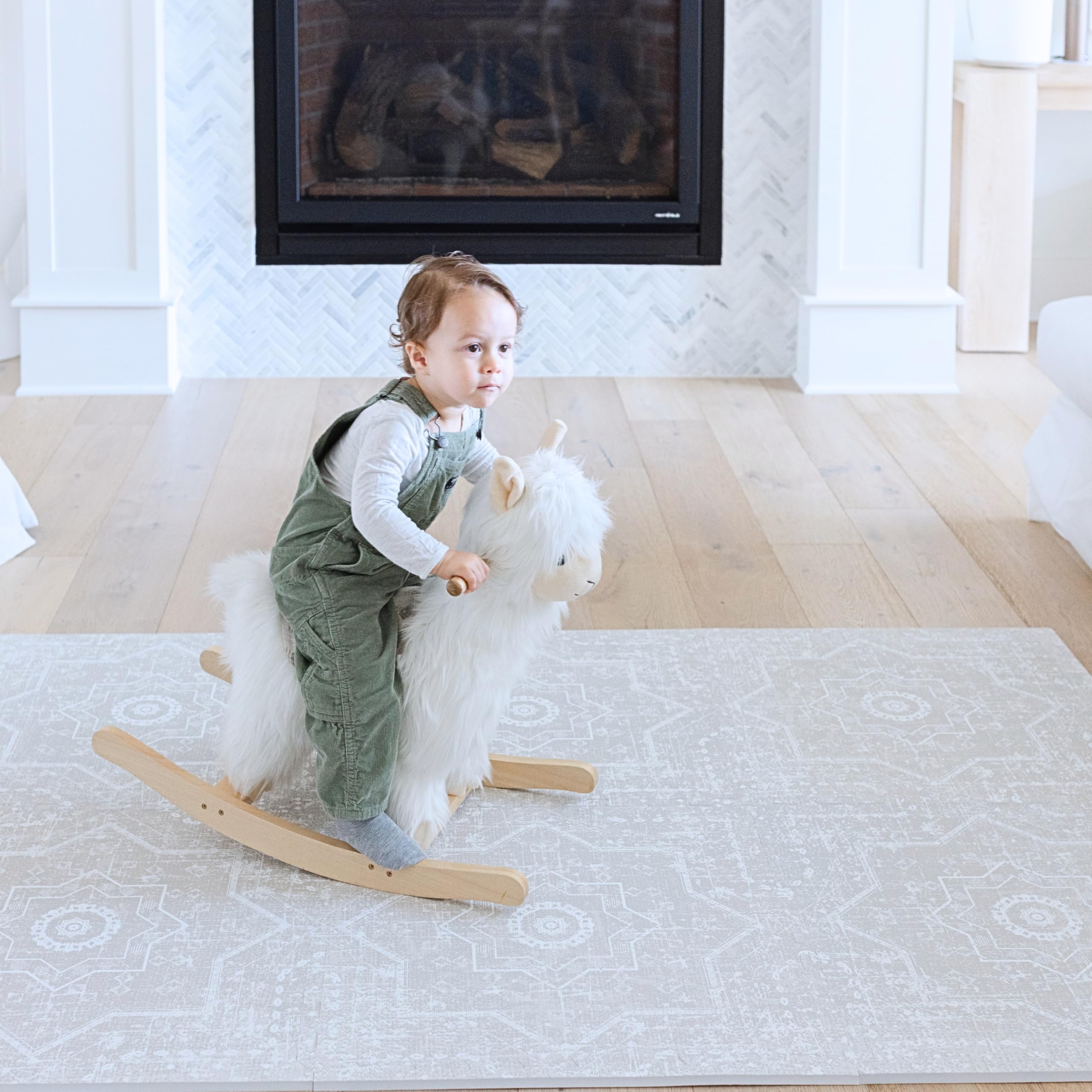 Little Landings Babyspielmatten für den Boden - Layla (1,2 x 1,8 m) - Premium EVA-Schaum Spielmatte für Babys und Kleinkinder - Perfekt für Bauchzeit, Krabbeln, Spielzimmer, stilvoll und komfortabel