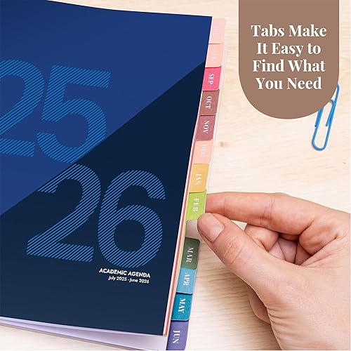 Miniatura 8 de Rileys - Agenda académica 2025-2026, agenda diaria, semanal y mensual, julio de 2025 a junio de 2026, páginas de notas para estudiantes,