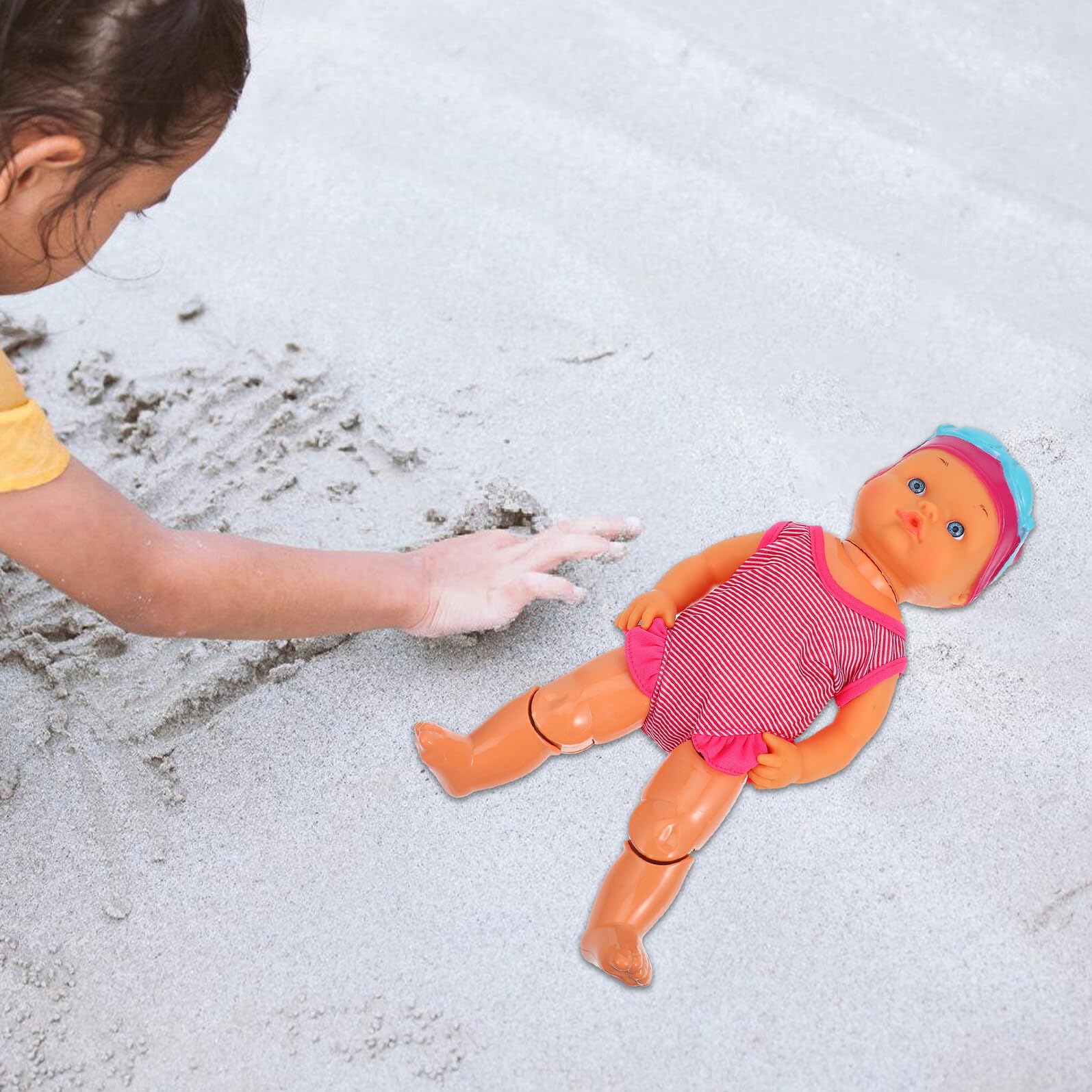 Alasum Bambola da Nuoto Interattiva in Pvc per Ragazzo Ragazza | Simula Nuoto e Galleggia Sull’acqua, Alimentazione 3 Aaa Escluse, per Mare e Momenti in Famiglia