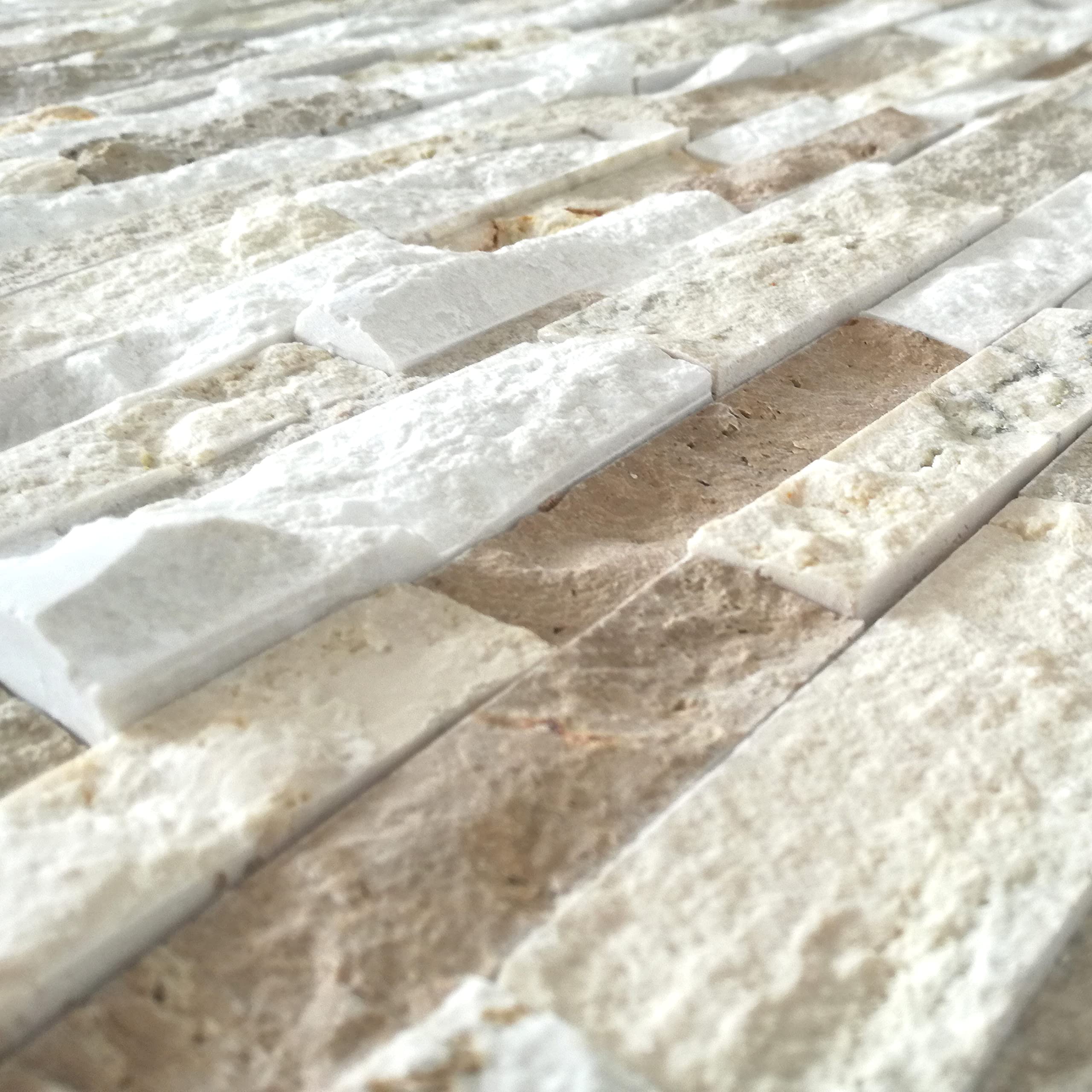 Rivestimento in Pietra Naturale per Parete Decorativo, travertino Color