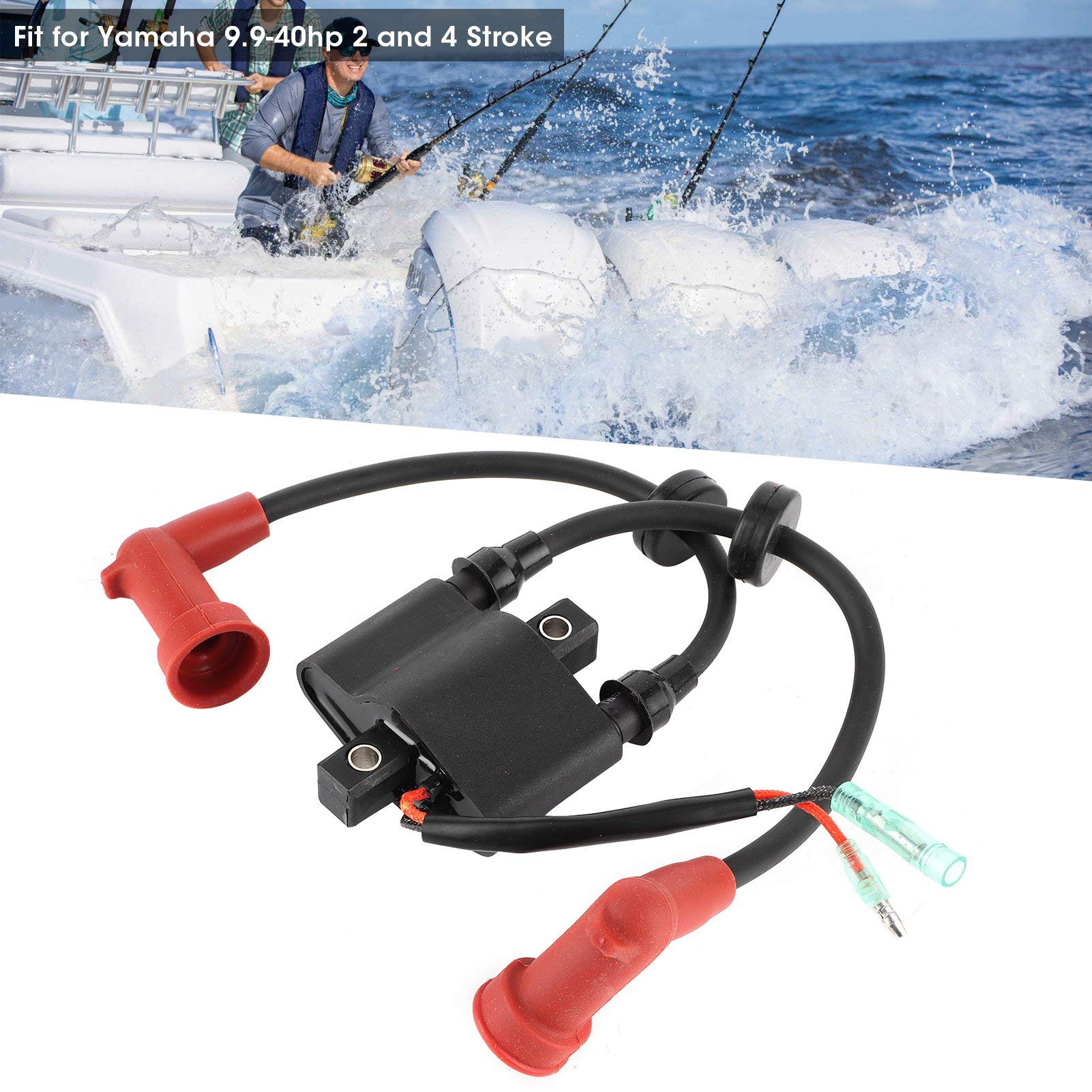 OUKENS Bobina Di Accensione, Bobina Di Accensione Per Fuoribordo Marino 6f5-85570-13 Adatto Per 9,9-40 Cv 2 E 4 Tempi