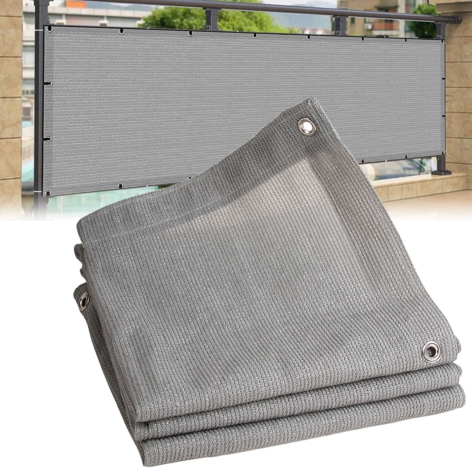 WQPMNYG Durable Gray Sun Shade Sail 3x5m (9.8x16.4ft) UV Protection 90% Waterproof & AirPermeable Perfect for Balcony Garden & Patio Privacy Colors.