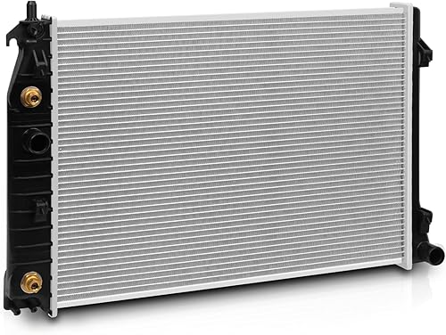 Miniatura 1 de M-AUTO Radiador de aluminio estilo OE compatible con Chevrolet Corvette 5.7L, transmisión automática de 1-516 pulgadas, salida de 1-516 pulgadas DPI