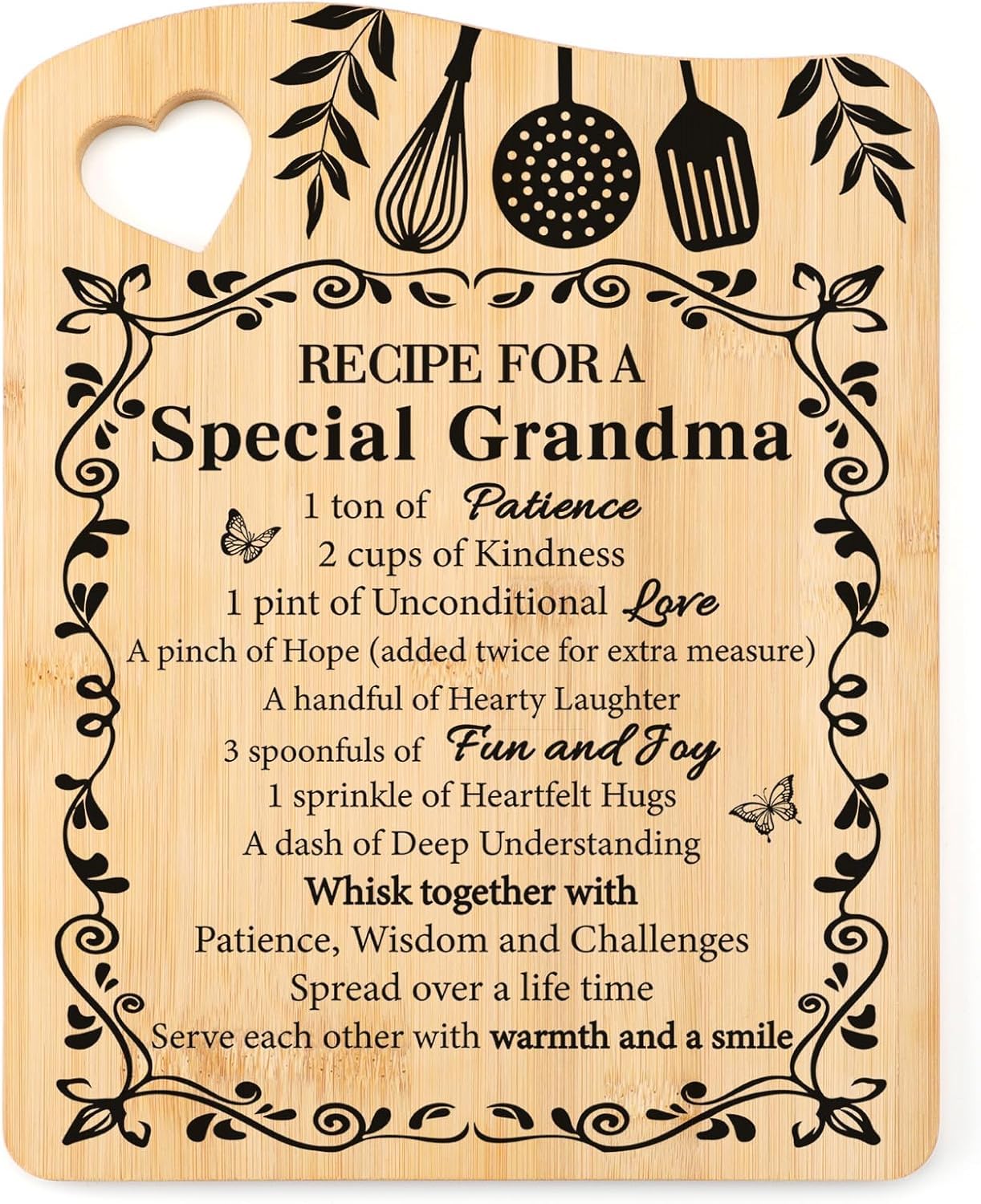 PRSTENLY Grandma Gifts, Grandma Birthday Gifts Bamboo Chopping Board — image 1