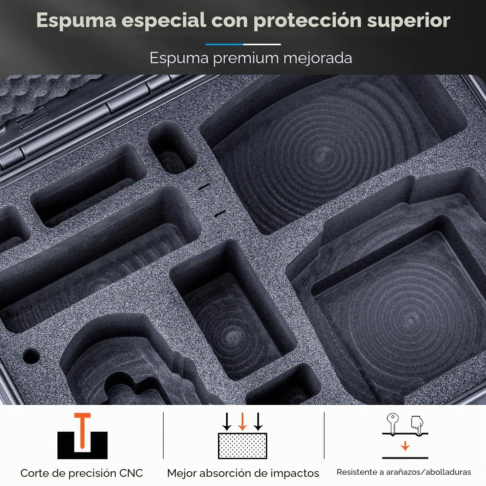 Lykus Titan MM420 Maletín/Maleta/Estuche/Case Impermeable para dji Mini 4 Pro/Mini 3 Pro, Goggles 3/2/Integra, RC Motion 3/2, dji RC2/RC/RC-N2/N1 y Accesorios [Solo MALETÍN]
