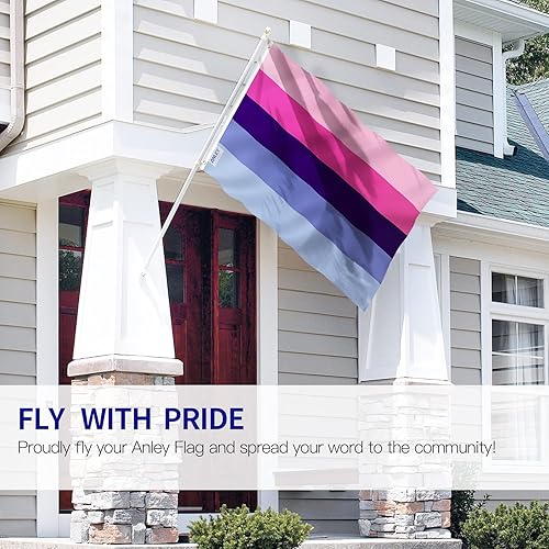 Miniatura 2 de Anley Fly Breeze - Bandera de orgullo omni pansexual omni de 3 x 5 pies, color vivo y a prueba de decoloración, cabecera de lona y doble costura,