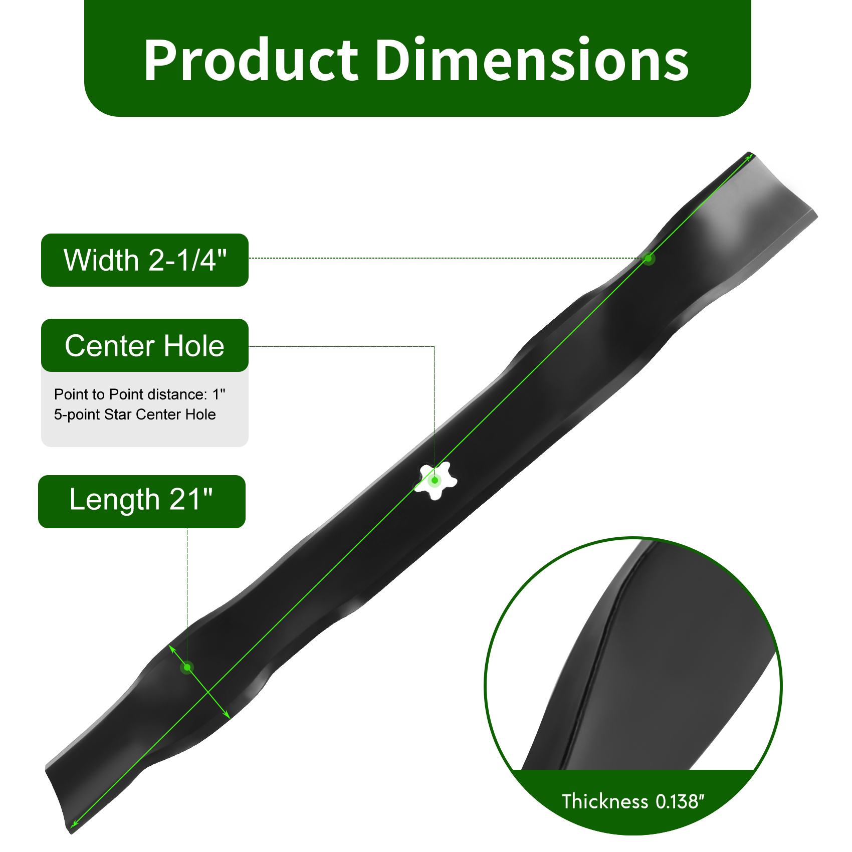 wk　1223 Amazon.com : Salem 134149 42 inch Mulching Blades Set for