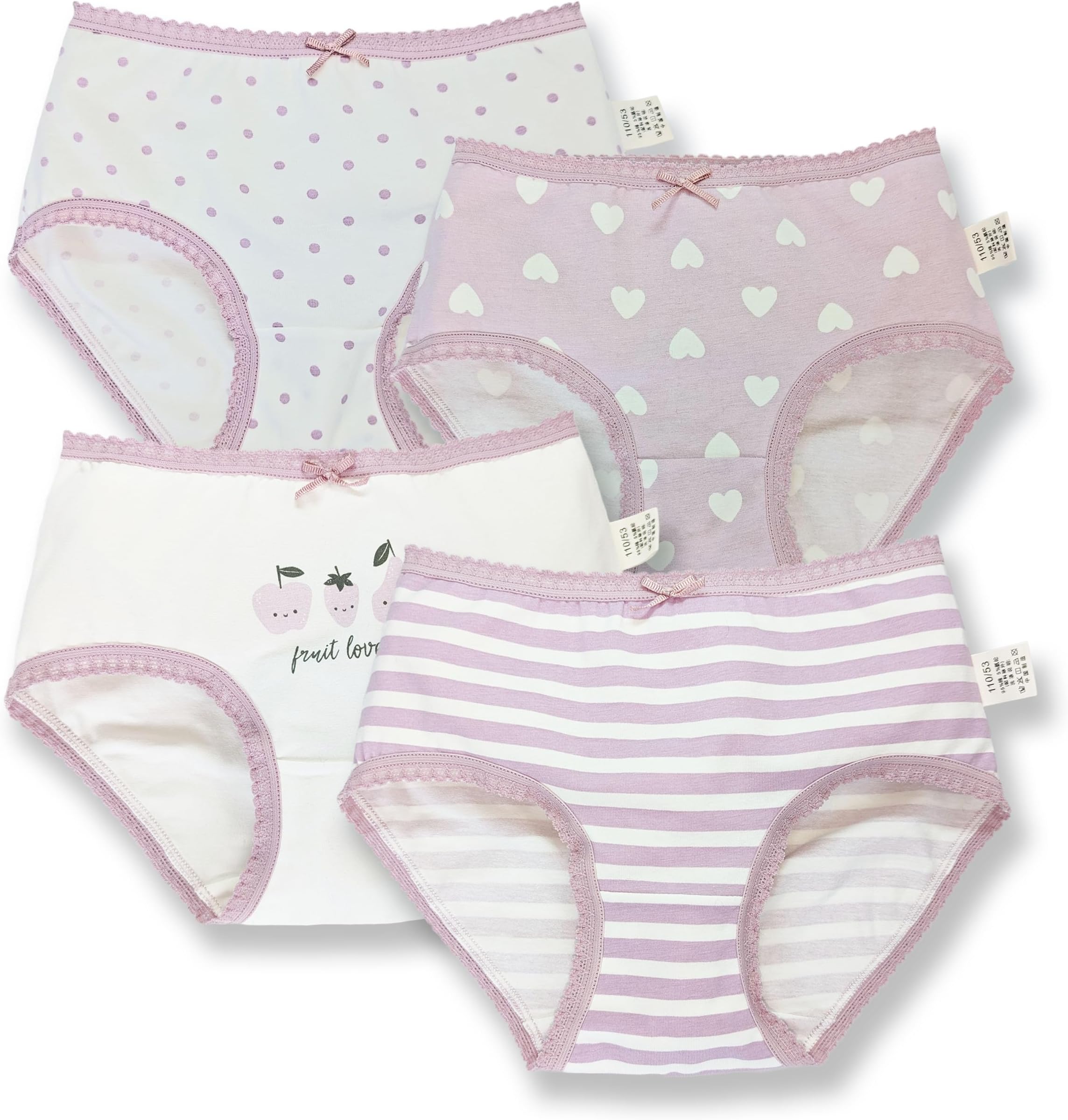 Moon Under the BridgeGirls' Soft Cotton Knickers Underwear Pack of 5