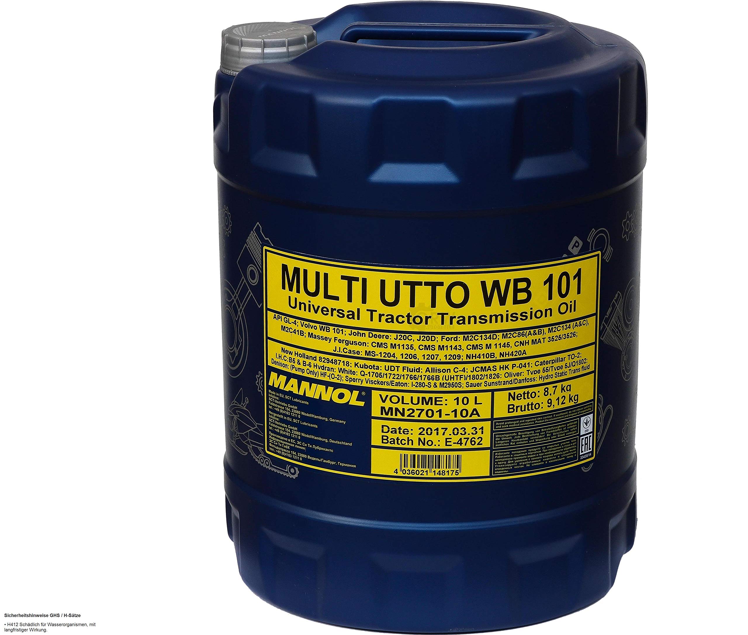 10 litri MANNOL Multi UTTO WB 101 API GL-4 olio per trasmissioni Lubrificante per motore
