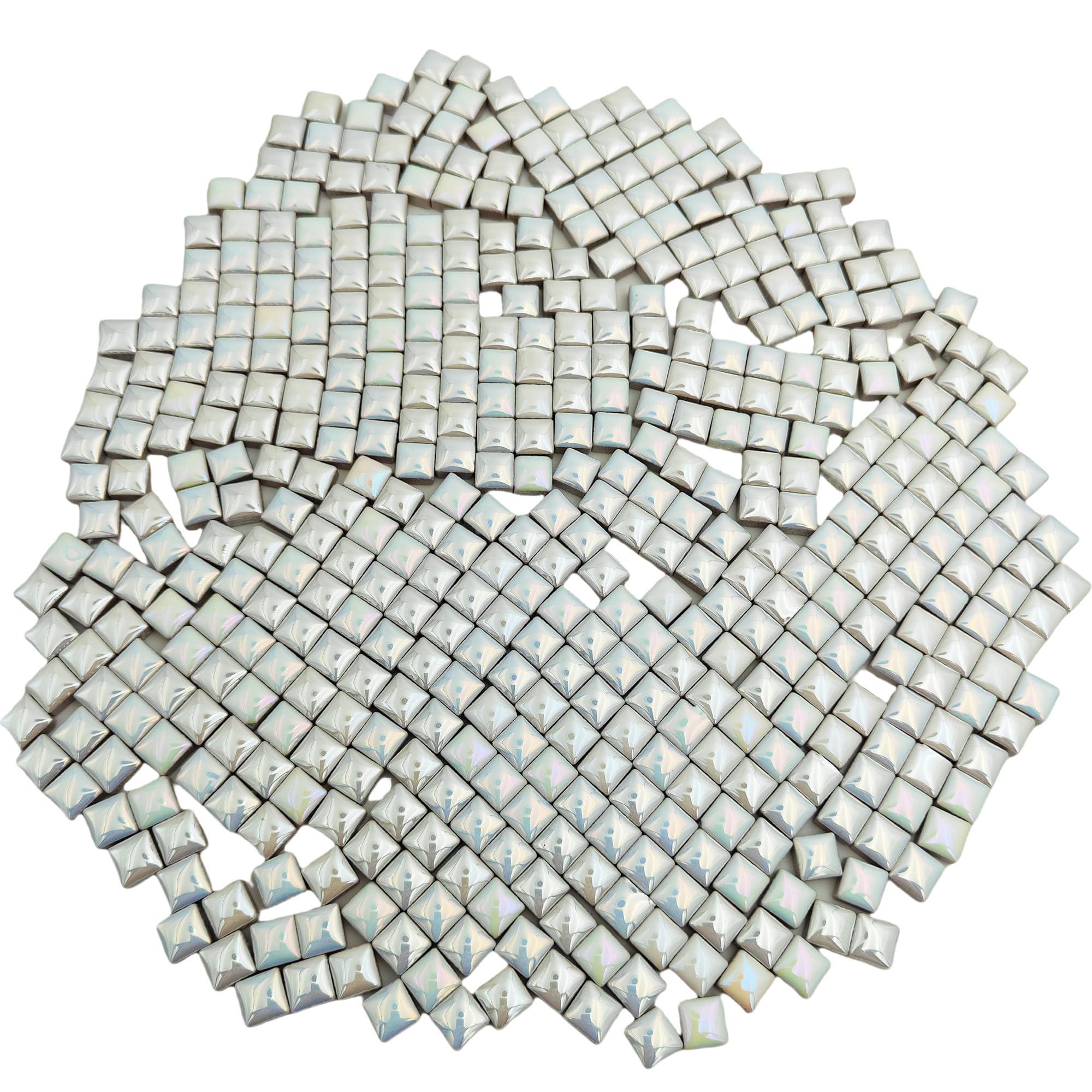 Azulejos cuadrados de mosaico de cerámica de 500 g, 500 piezas de 1 x 1 cm, hechas a mano, piezas creativas de micro mosaico para amantes, proyectos de mosaico de bricolaje y decoración del hogar