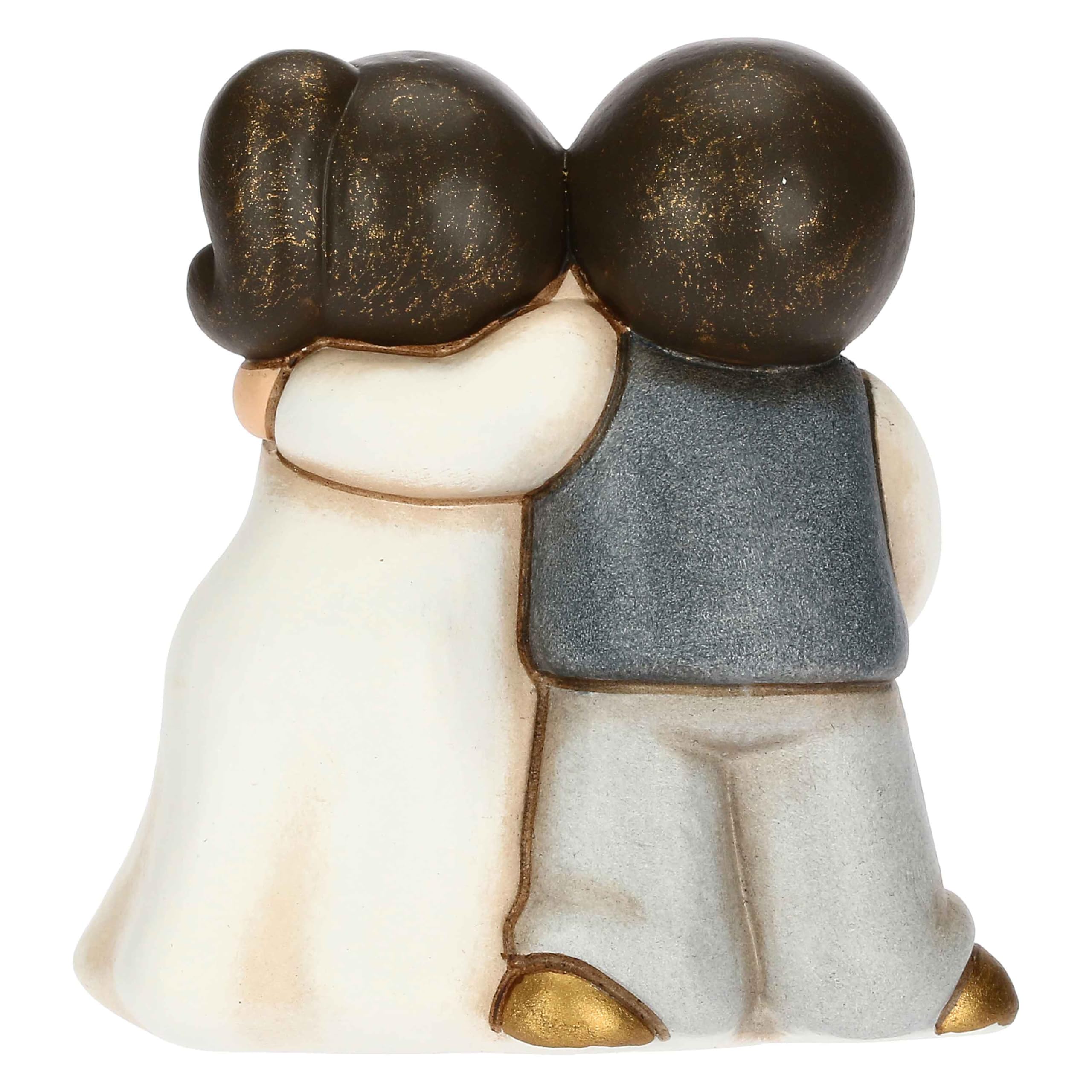 THUN Hochzeits-Gastgeschenk – Kleines Brautpaar Aus Keramik, Handbemalt, 5,8x3,5x7 Cm