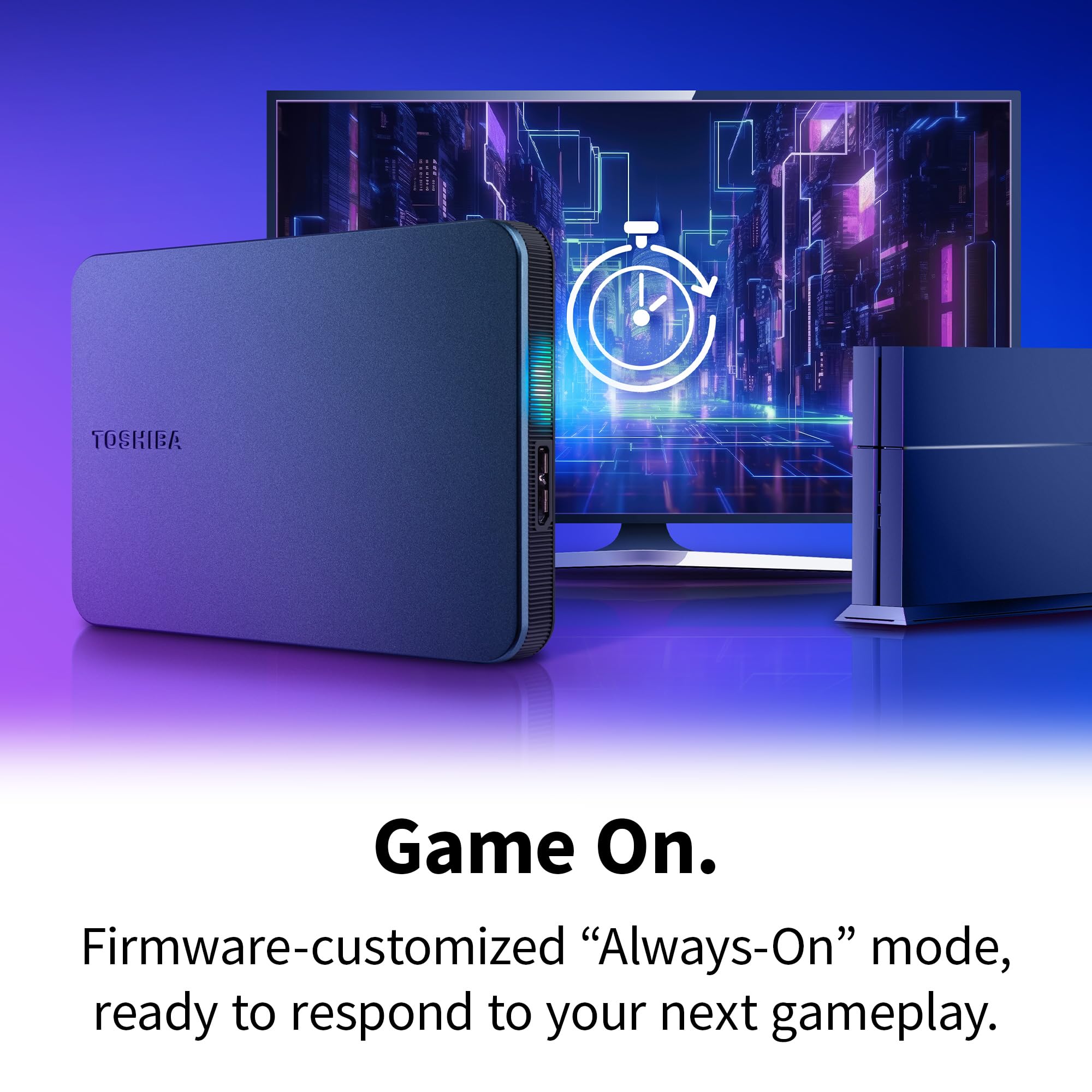 Toshiba Canvio Gaming - Festplatte - 1 Tb - Extern (tragbar) (hdtx210ek3aa) | Pour PlayStation, Xbox et PC ; optimisé pour les bibliothèques de jeux ; temps de charge rapide ; mobile pour les jeux