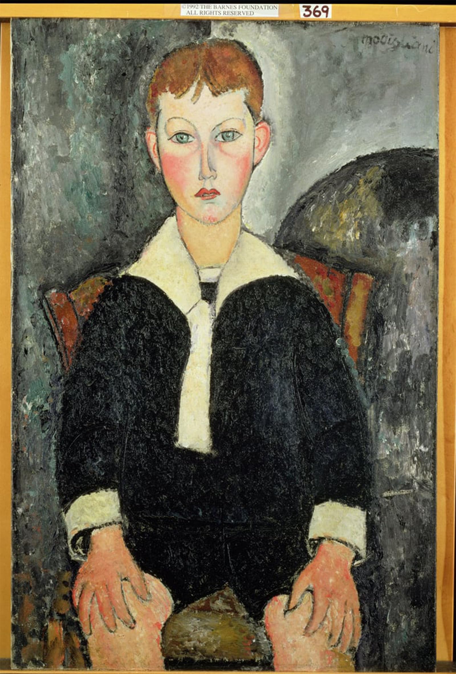 Posteriik Boys No Frame Vintage Classic Picture Landscape Artwork In A Sailor Suit By Amedeo Modigliani Portrait Canvas Painting For Office Home Decor 60X90cm