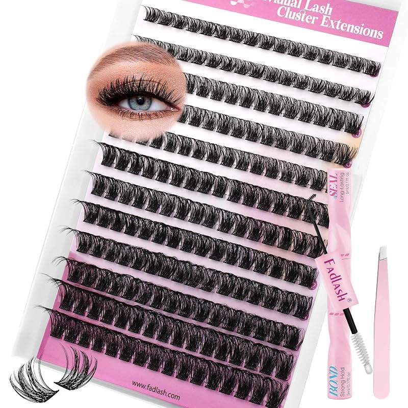 Kit de cílios em tufos FADLASH C3-0.07D, curvatura D, tamanhos de 8 a 16 mm
