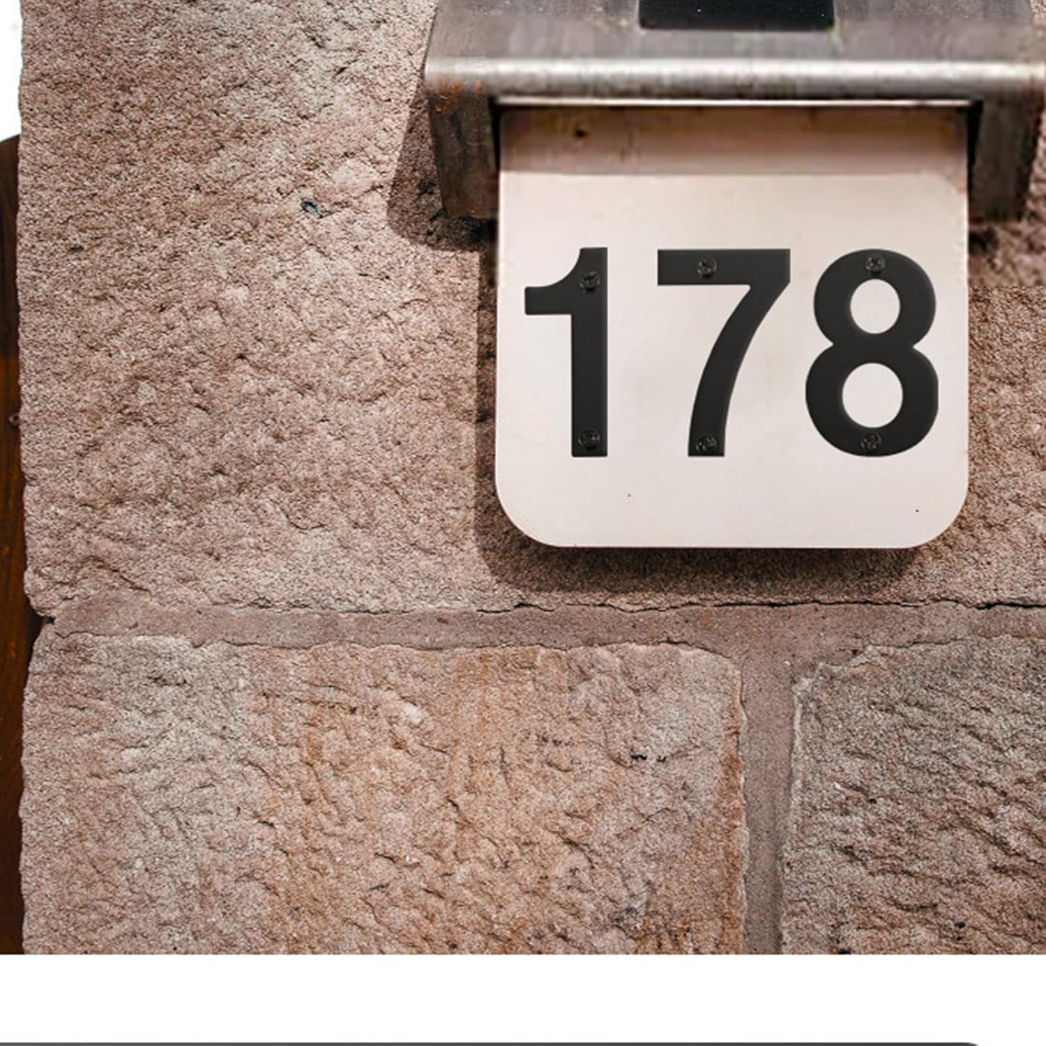 roslyong 3 Inch House Number, Address Number for Outdoor Signs, Vintage Cast Iron Metal Solid Number Door Mailbox Decor with Screws, Black Home Number 0