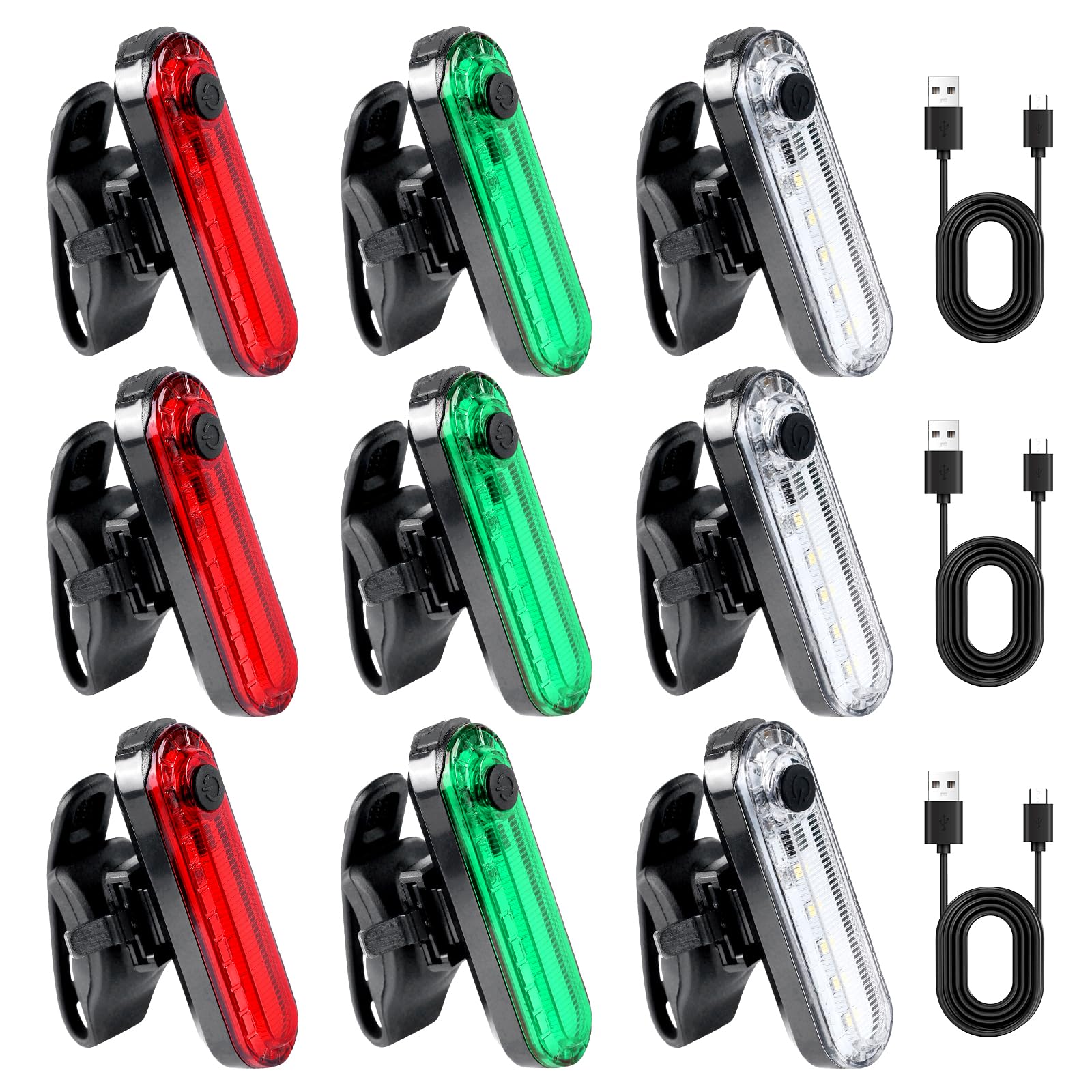 Vegena Luce Di Navigazione per Barche, Luce a LED Di Navigazione per Barche, 9 Pezzi USB Luci Di Navigazione a LED per Imbarcazioni, Luci per Barche Marine per Prua, 3 Tipi Di Modalità Lampeggiante
