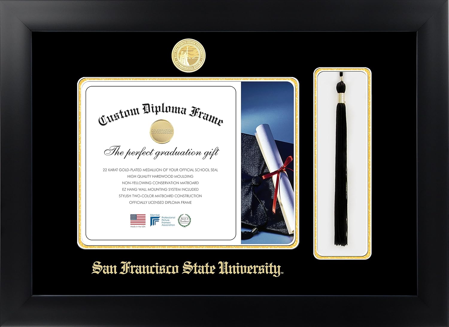 Infinity Diploma Frame, Black