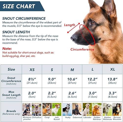 Miniatura 6 de PZRLit Bozal suave protector bucal para perros pequeños, medianos y grandes, tela de malla de aire duradera, transpirable y potable con correas