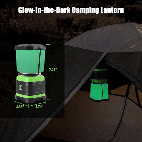 Miniatura 3 de Lichamp Linterna LED para campamento, luces LED a pilas, esenciales para campamento, linternas portátiles para emergencias, huracanes, senderismo al