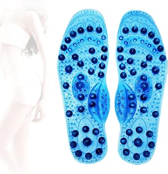 Magnetic Insoles for Weight Loss, Acupressure Insoles for Women Men, Magnetic Therapy Massage Reflexology & Acupuncture Insole, Orthopedic Insole 68 Magnets Foot Massage Shoe-Pad