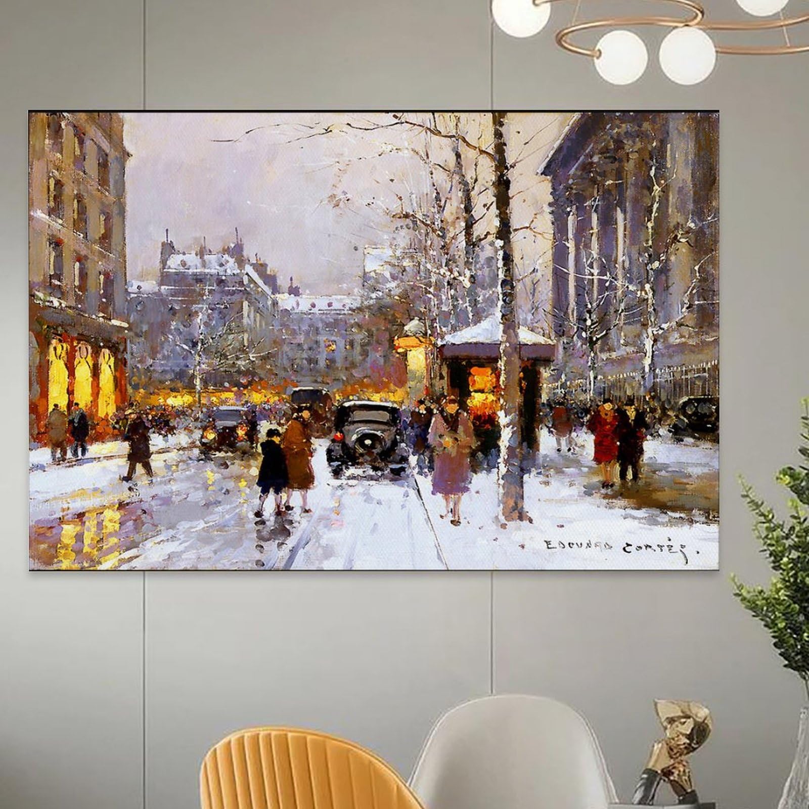 Cortes、Place de la Madeleine、希少画集より、新品額装 Amazon.com: Edouard Cortes Painter Works (Place De La Madeleine 1