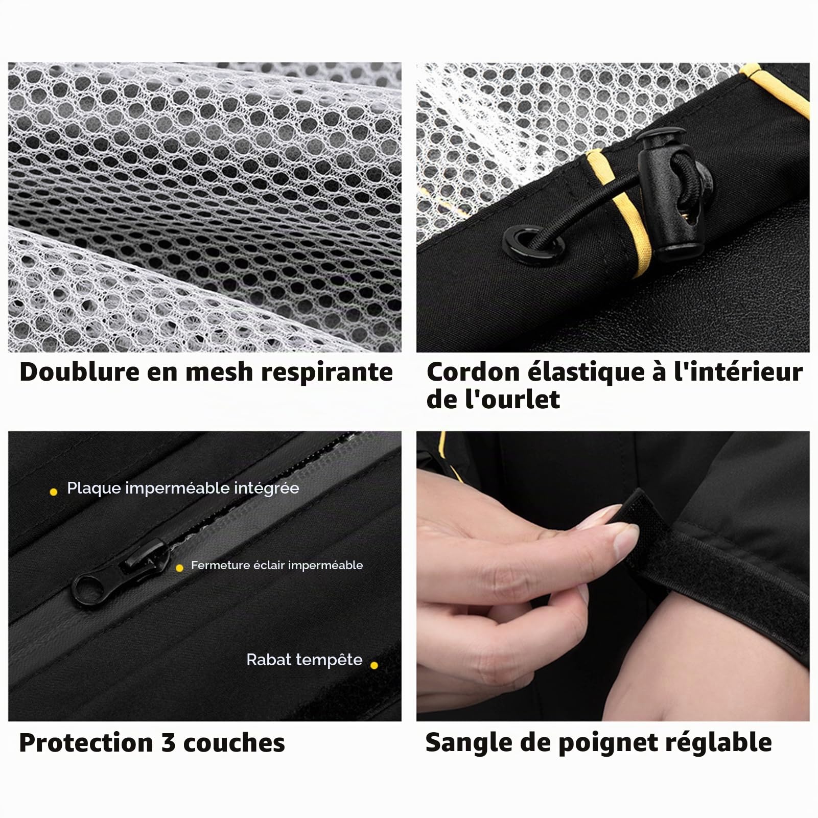 Imperméable moto combinaison de pluie hommes femmes cyclisme vêtements de pluie veste et pantalon avec sac de rangement