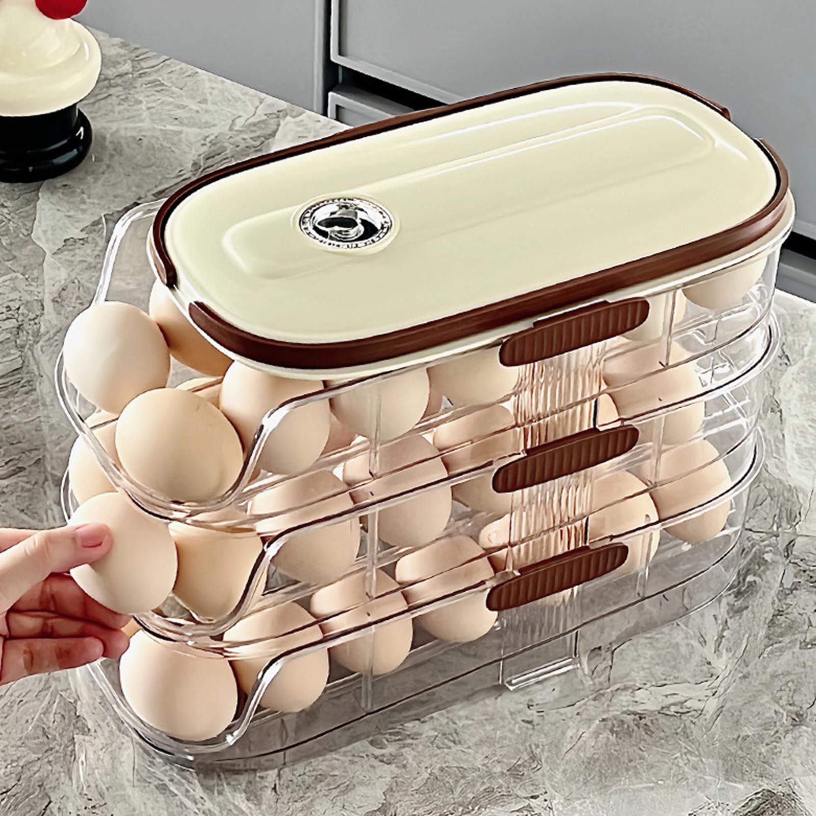 Eierspender für den Kühlschrank,Rolldown-Kühlschrank-Eierspender,3