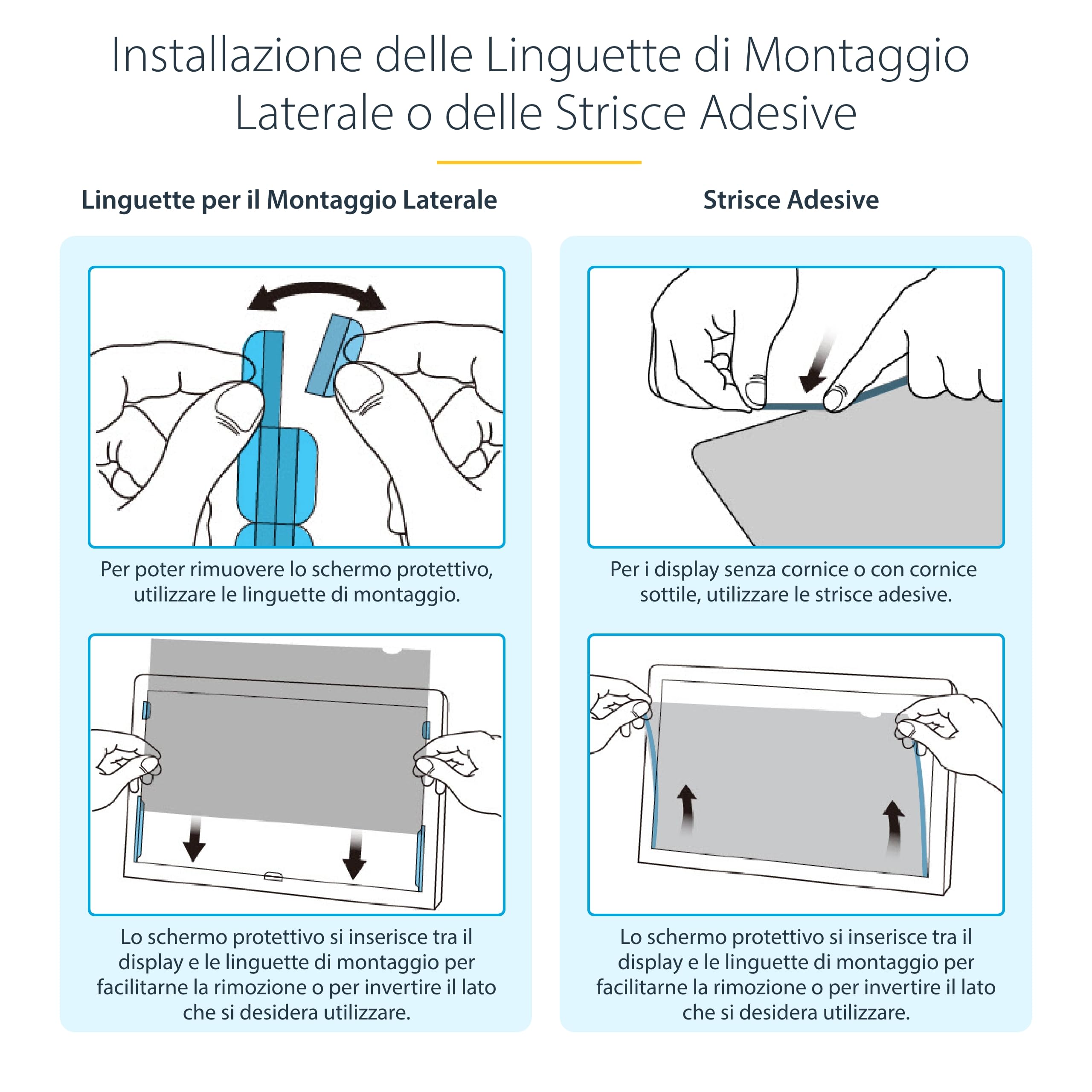 StarTech Filtro Privacy Oro Reversibile Rimovibile per Monitor 24" 16:10 | Protegge i Dati Sensibili, Facile da Installare e Rimuovere