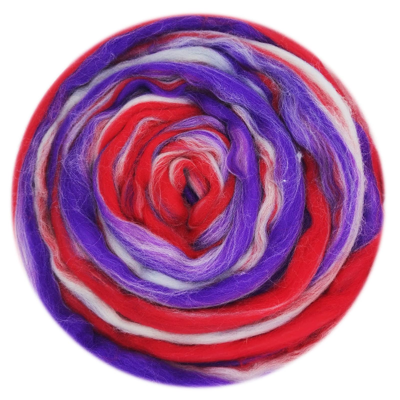 50G Blended Felting Wool - 24 Options for Needle Felting Kit - 19 Microns Fast to Felt (22)