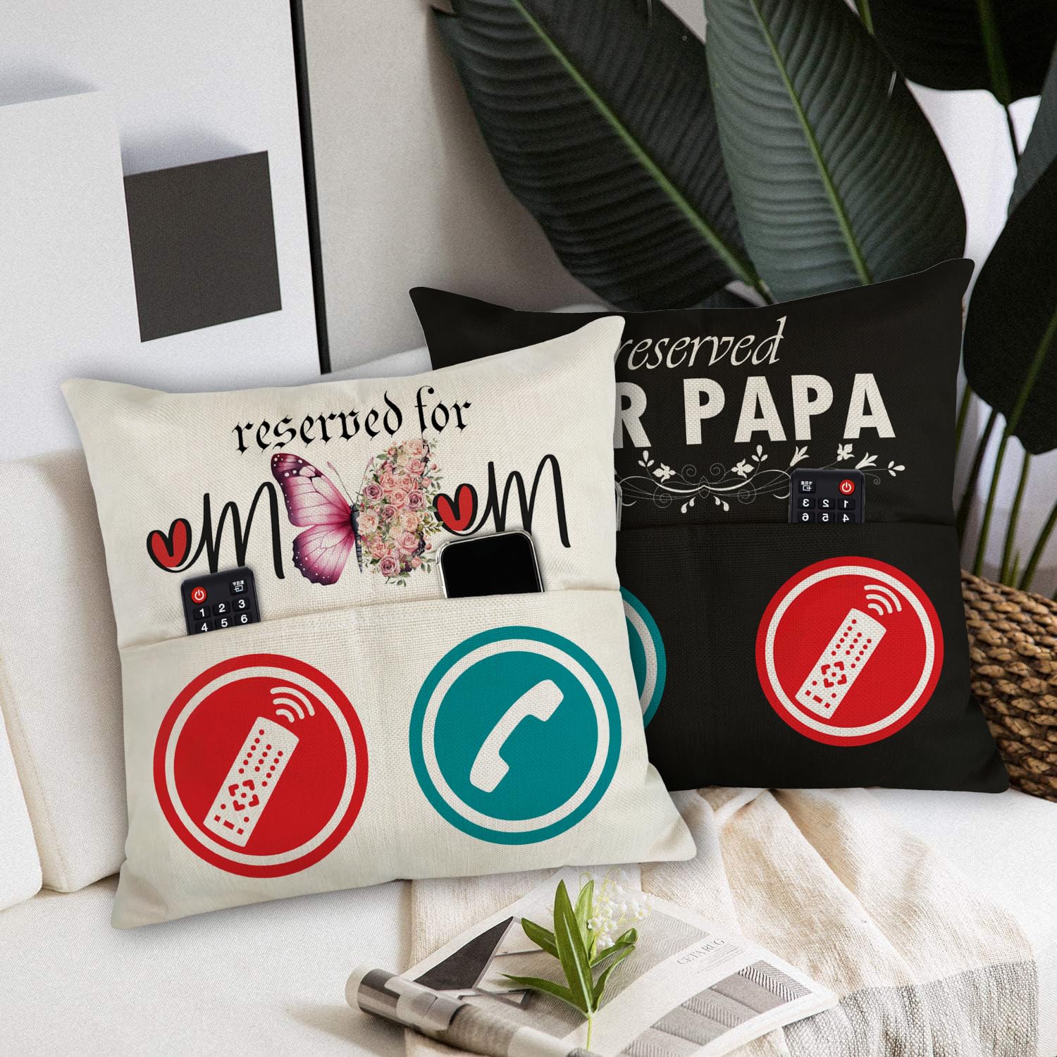 TRIENCY Funda De Almohada Personalizada Para El Día Del Padre, Funda De Almohada Personalizada Con Texto Fotográfico, Almohada Personalizada Regalos Para Papá, Mamá, Hijo, Hija, Día Del Padre