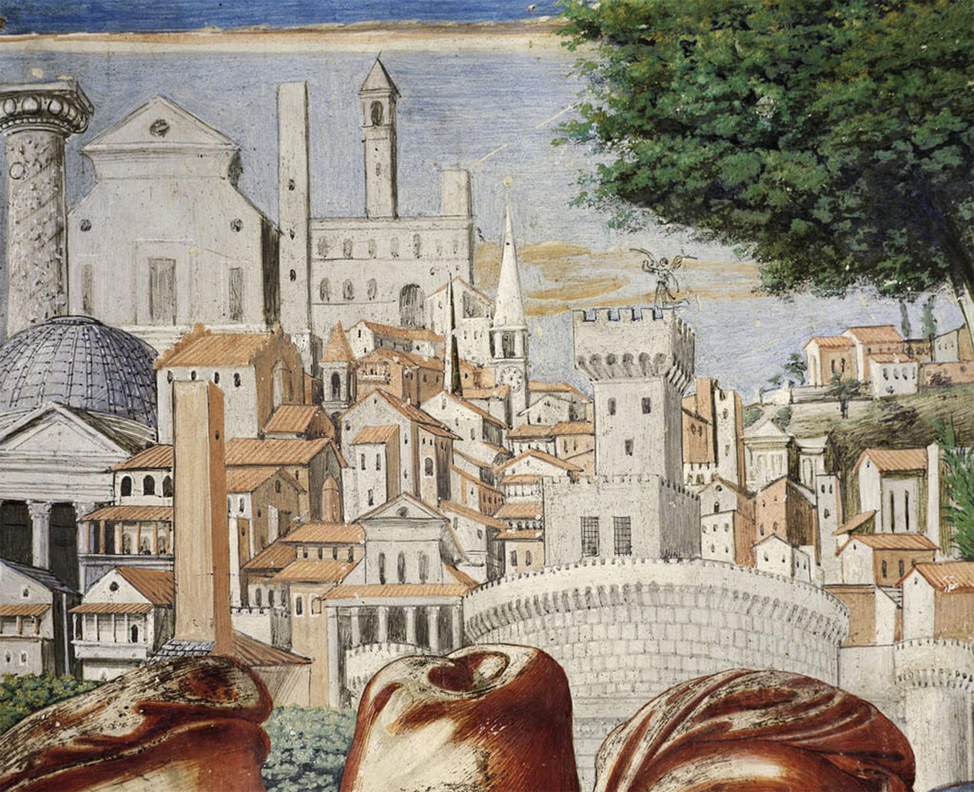 Tableaux Graffiti Art Mural Architecture Gozzoli 60x90cm Impression Moderne