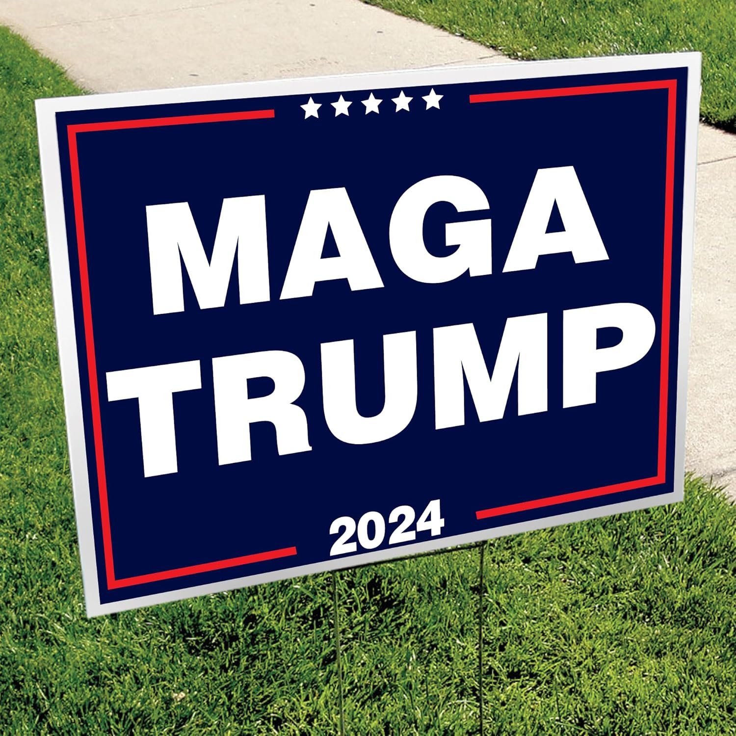 Blue MAGA Trump 18"x24" Yard Sign