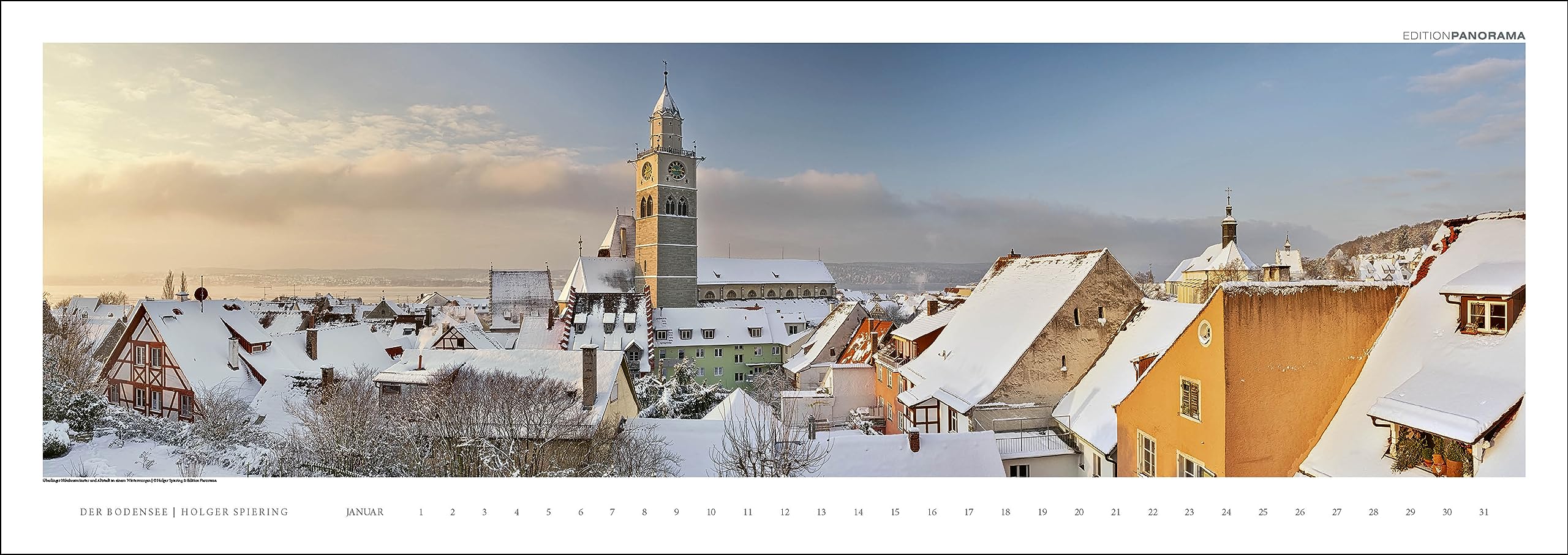Der Bodensee: Immerwährender Panorama-Kalender, 110 x 39 cm