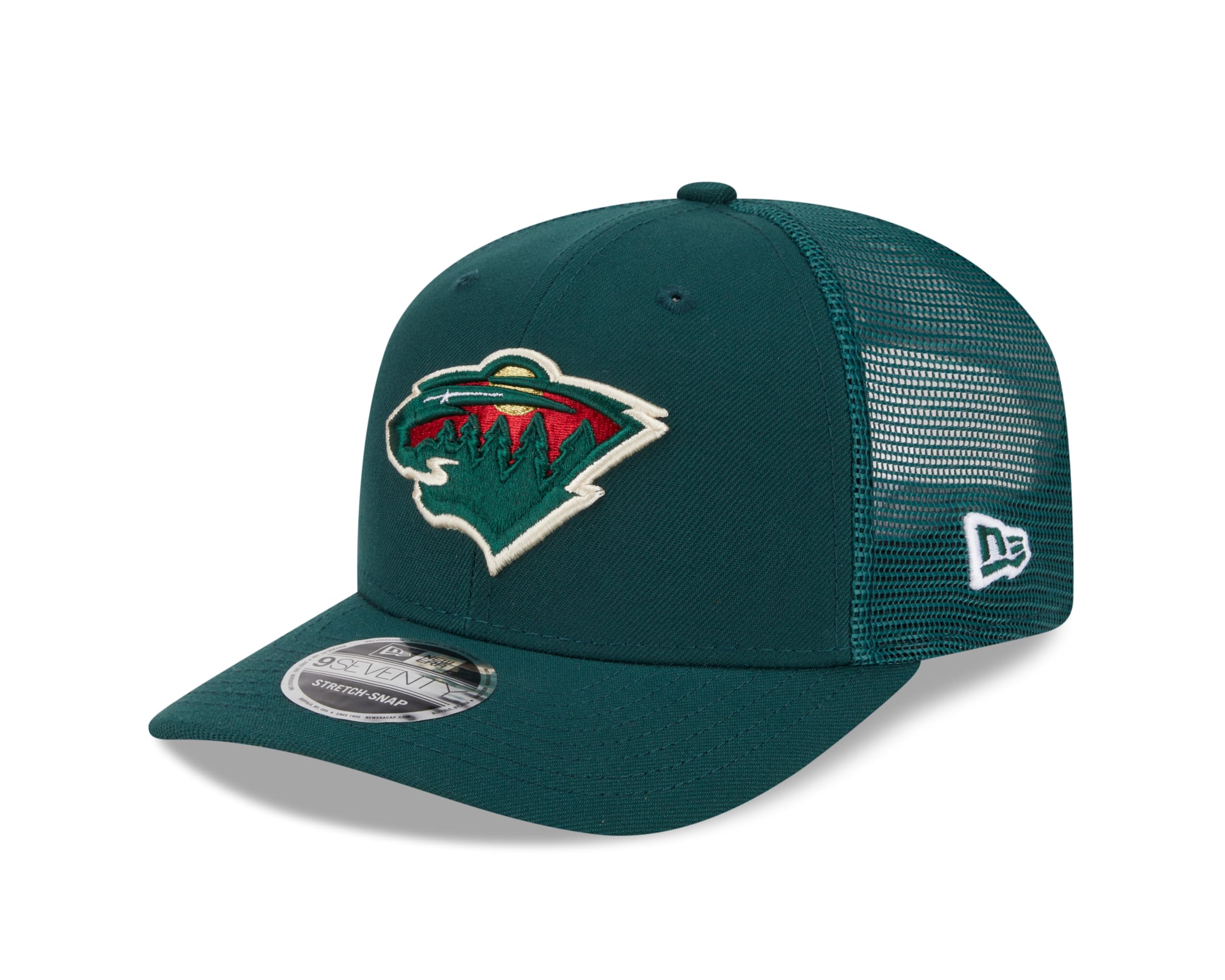 New Era Minnesota Wild 9Seventy Stretch-Snap NHL Trucker Cap Dark Green