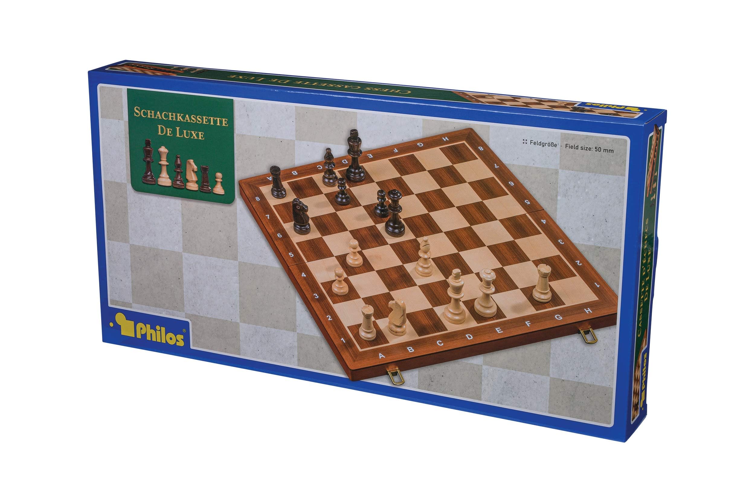 Amazon.com: Philos Deluxe Wooden Chess Set with Folding