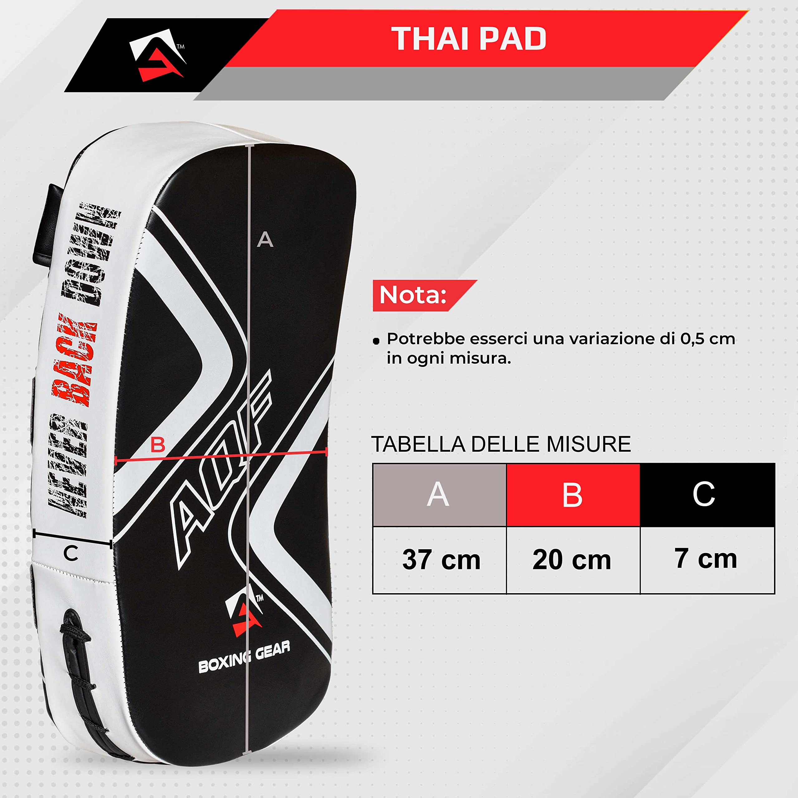 AQF Scudo Curvo Imbottitura da Braccio Thai Kickboxing, Colpitori Boxe, Pao Muay Thai Pad, Arti Marziali Striking Shield per MMA, UFC, Karate & Taekwondo