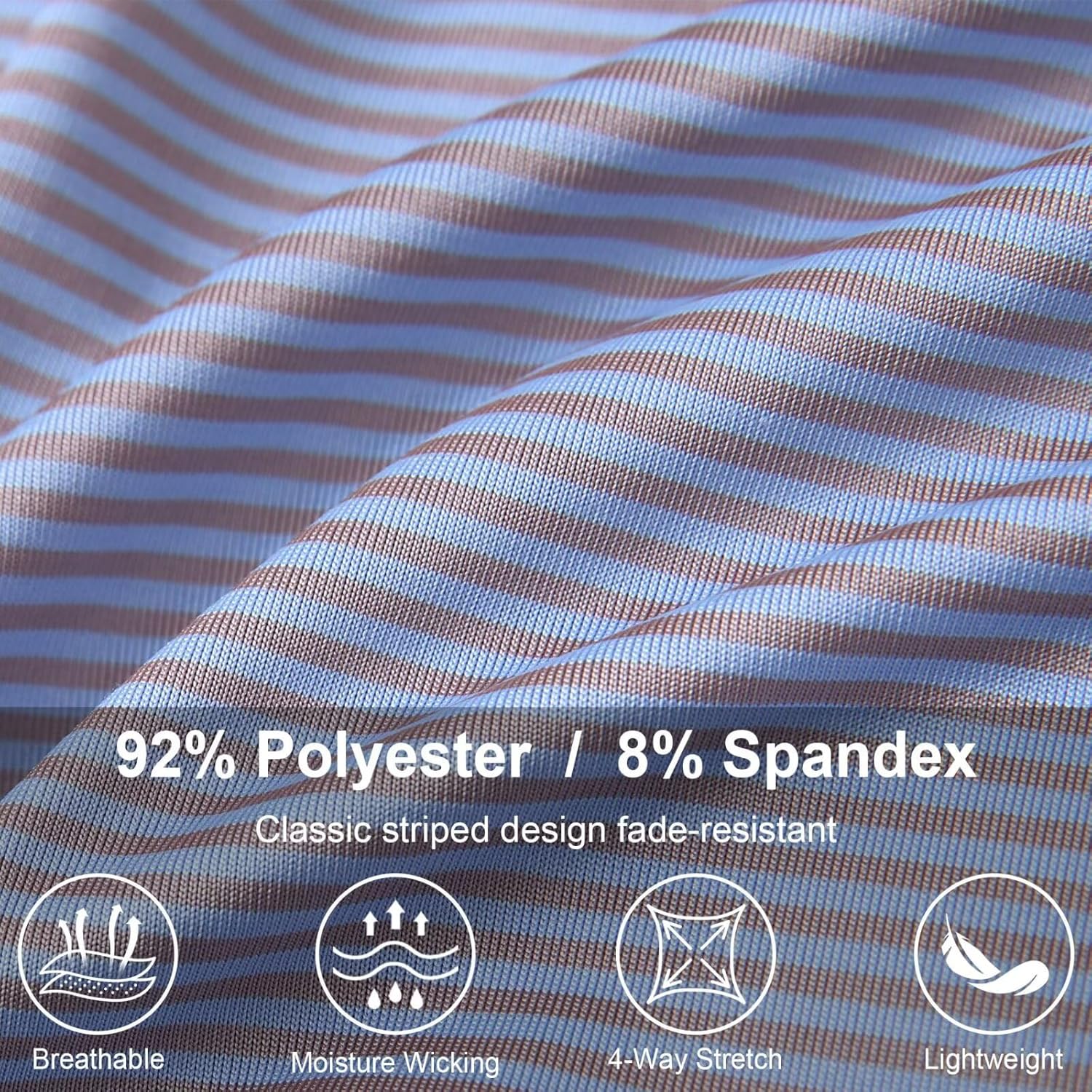 Boys Polo Shirts Short Sleeve Striped Performance Moisture Wicking Dry Fit Golf Shirts for Boys Youth Kids - Image 6