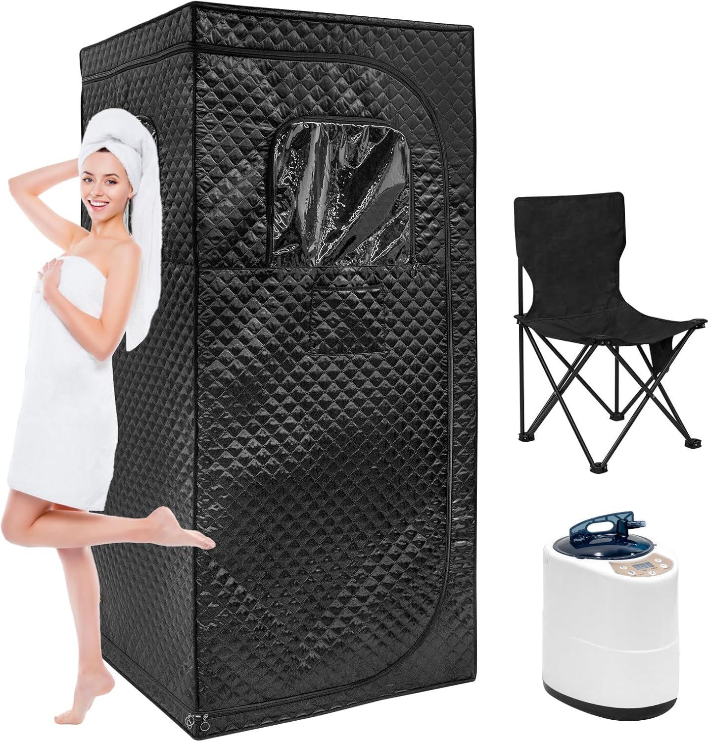 Portable Steam Sauna Box for Home, Personal Sauna Tent for Full Body Spa with 4L Steamer Generator,Sauna Room for Indoor,70.8”x31.5”x31.5”