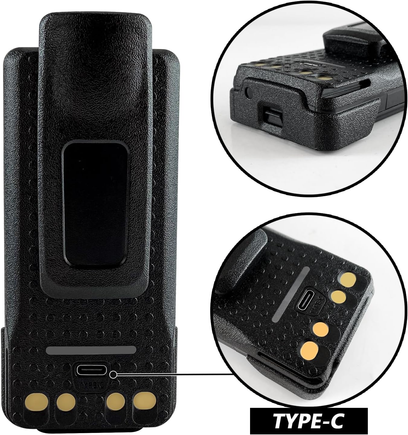 7.4V 3000mAh PMNN4409AR PMNN4409BR Two-Way Radio Battery Replacement for Motorola XPR7350 XPR7580 XPR7550 XPR3300 APX4000 APX1000 PMNN4491 XPR3500 XPR7380 DP4400 PMNN4448 (Type-C Charge&Power Display)