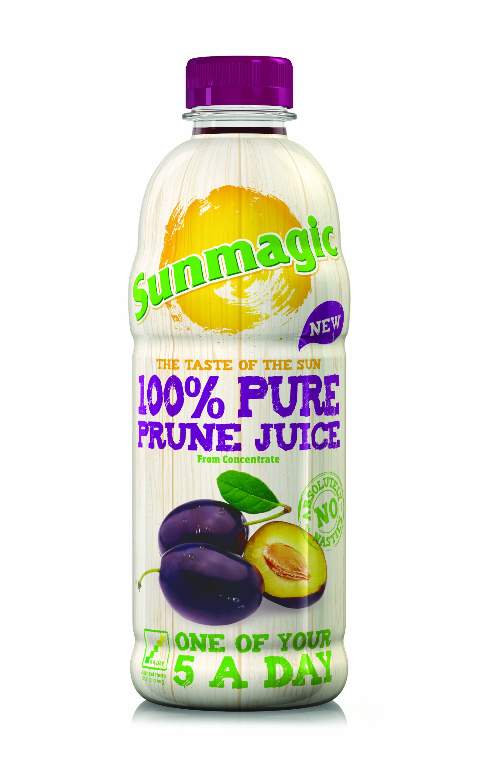 Sunmagic 100% Pure Prune Juice 1 Litre (Pack of 6)