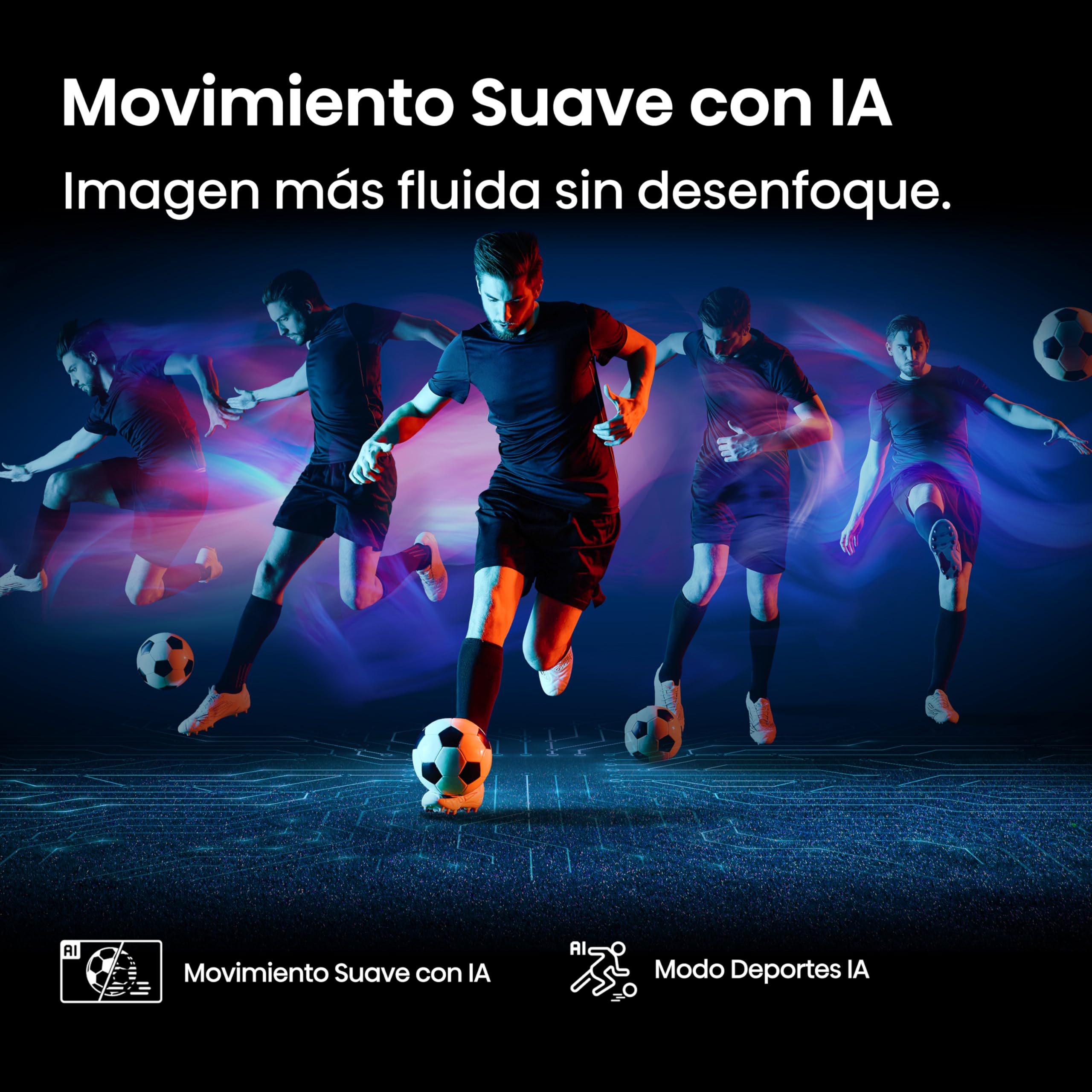 Hisense 65E7Q Pro - QLED Smart TV, Gaming TV, Modo Juego Pro 144Hz, AMD Freesync Premium Pro, Dolby Vision IQ + Dolby Atmos, Hi-Concerto, Procesador Hi-View Engine