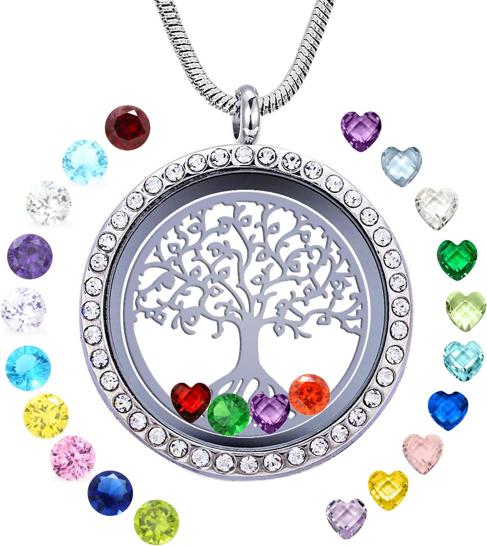 GOKINGFamily Tree of Life Floating Locket